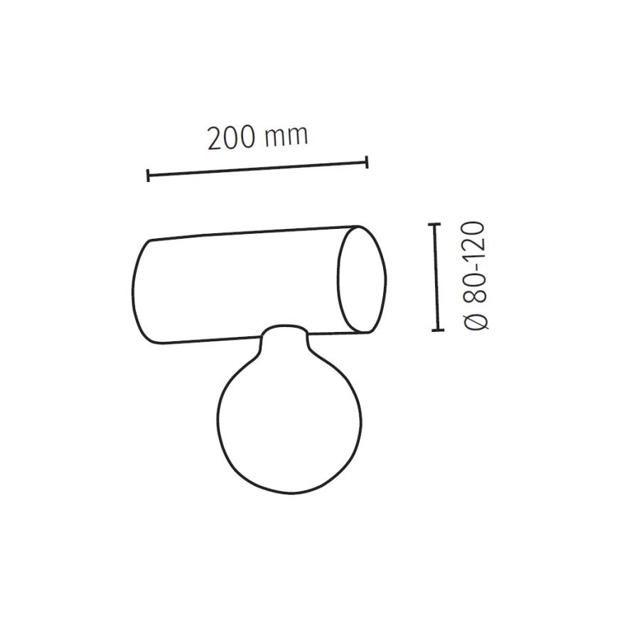 Wandlampe TRABO 1xE27/25W/230V Nussbaumholz – FSC-zertifiziert