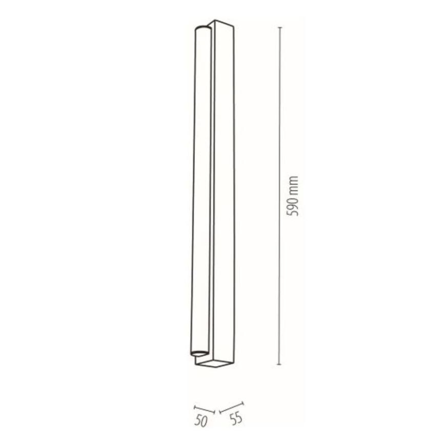 LED-Badspiegelleuchte AQUAVIVA/9W/230V 59 cm IP44 Eiche