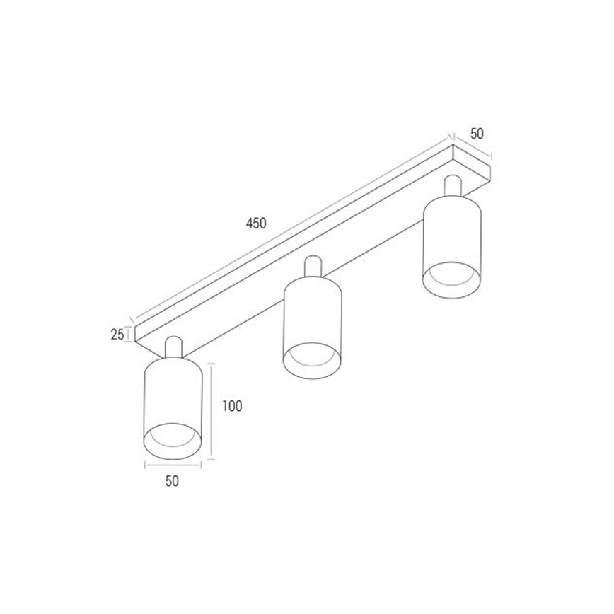 Spotleuchte ANGIE 3xGU10/35W/230V schwarz