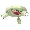 Spotleuchte für Kinder FUN 3xGU10/8W/230V grün/Marienkäfer