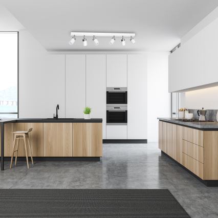 Spotleuchte JOKER 6xGU10/25W/230V Weiß/Chrom glänzend