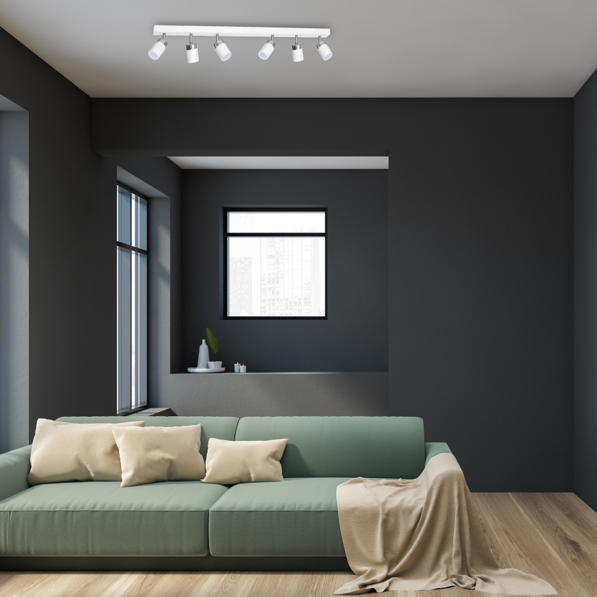 Spotleuchte JOKER 6xGU10/25W/230V Weiß/Chrom glänzend