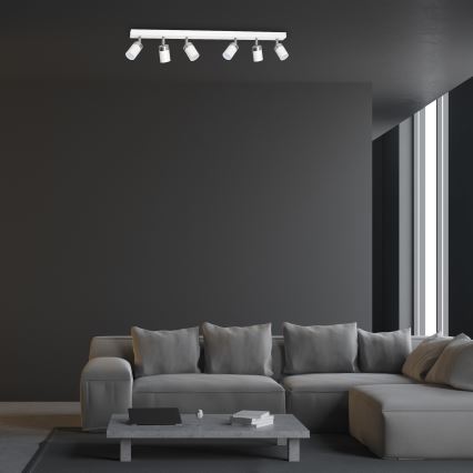 Spotleuchte JOKER 6xGU10/25W/230V Weiß/Chrom glänzend