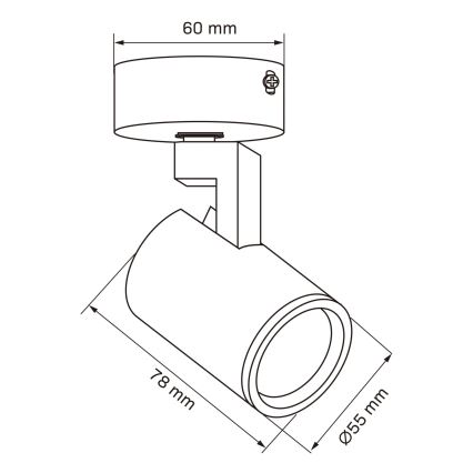 Strahler LYNX 1xGU10/10W/230V weiß