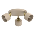 Spotleuchte PARKLA 3xE27/15W/230V Beige/Gold
