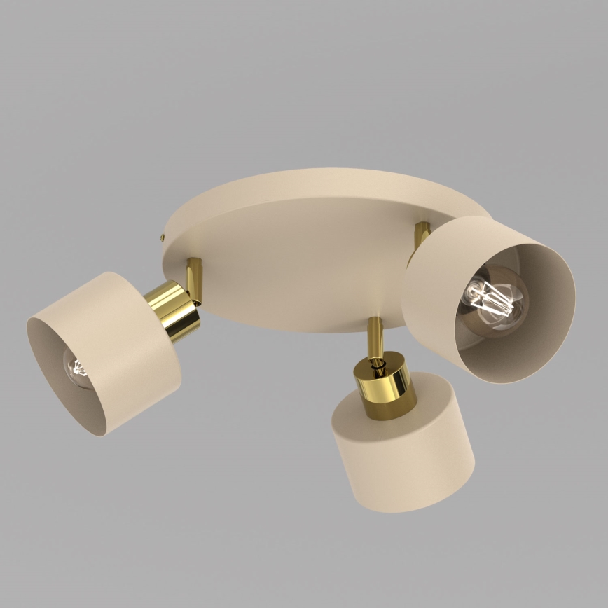 Spotleuchte PARKLA 3xE27/15W/230V Beige/Gold