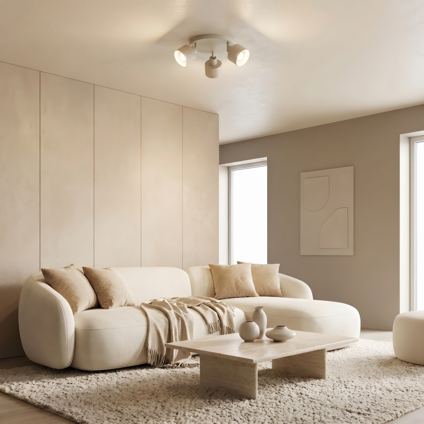 Spotleuchte PARKLA 3xE27/15W/230V beige