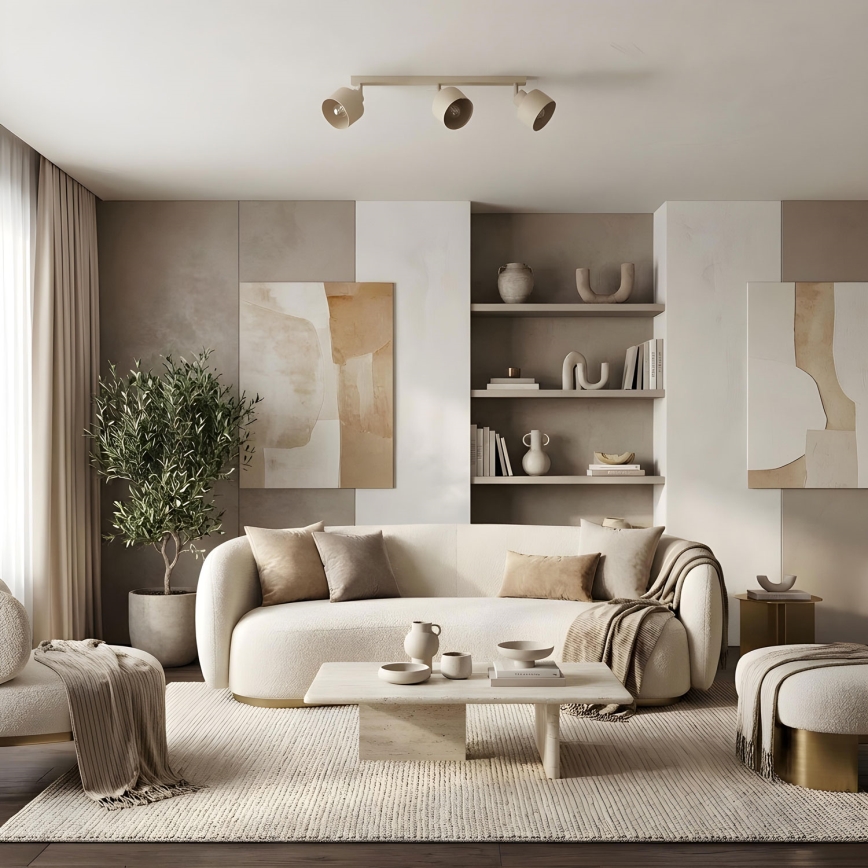 Spotleuchte PARKLA 3xE27/15W/230V beige