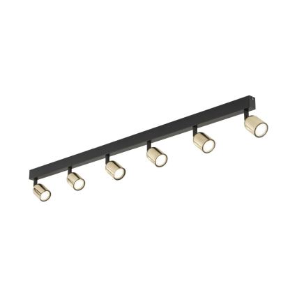 Spotleuchte TOP 6xGU10/10W/230V schwarz/gold