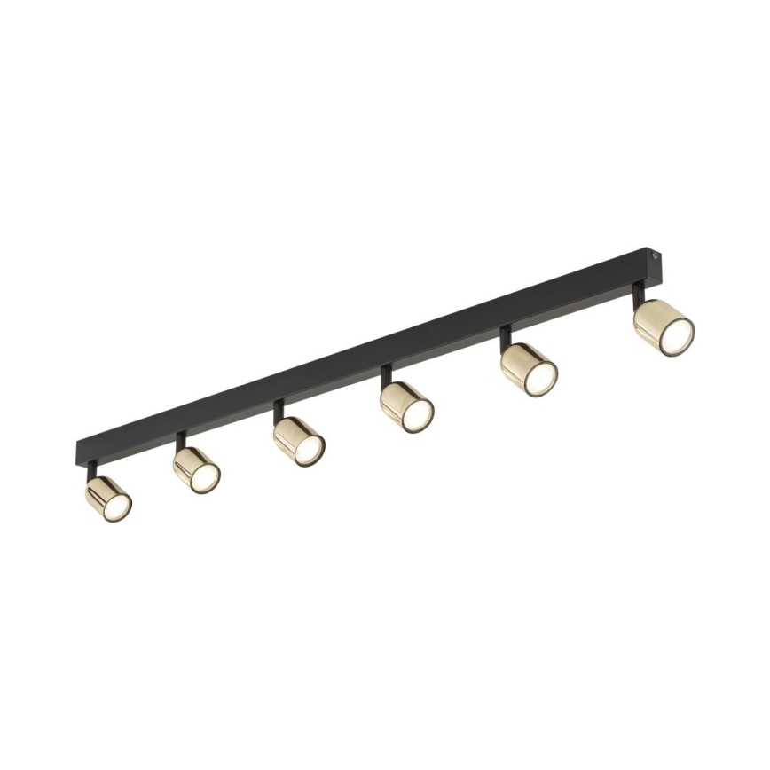Spotleuchte TOP 6xGU10/10W/230V schwarz/gold