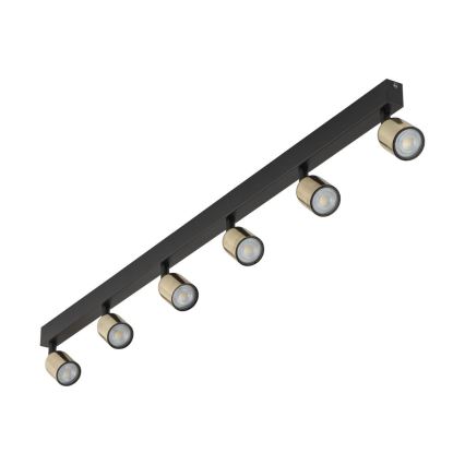 Spotleuchte TOP 6xGU10/10W/230V schwarz/gold