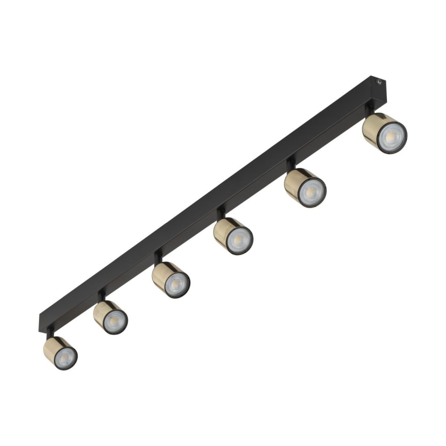Spotleuchte TOP 6xGU10/10W/230V schwarz/gold