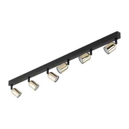 Spotleuchte TOP 6xGU10/10W/230V schwarz/gold