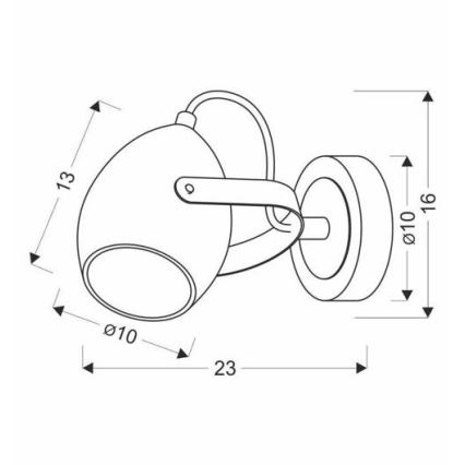 Spot-Einbauleuchte ANICA 1xE14/40W/230V schwarz/kupferfarben