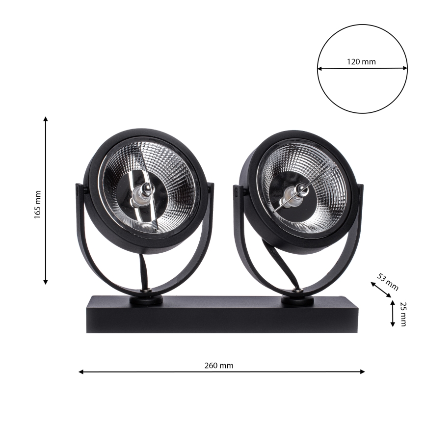 Spotlight LUGAR 2xAR111 - GU10/25W/230V