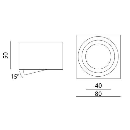 Einbauleuchte OH37S 35W/230V 5 cm schwarz