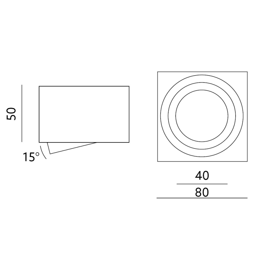 Einbauleuchte OH37S 35W/230V 5 cm schwarz