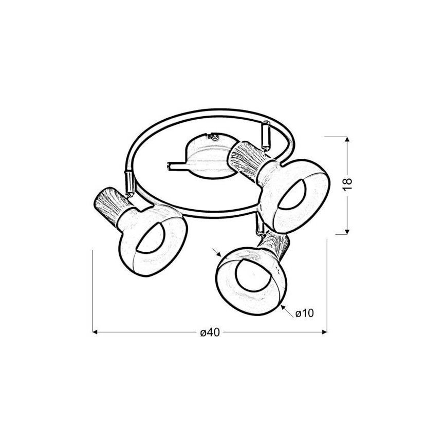 Spotlight PUERTO 3xE14/40W/230V