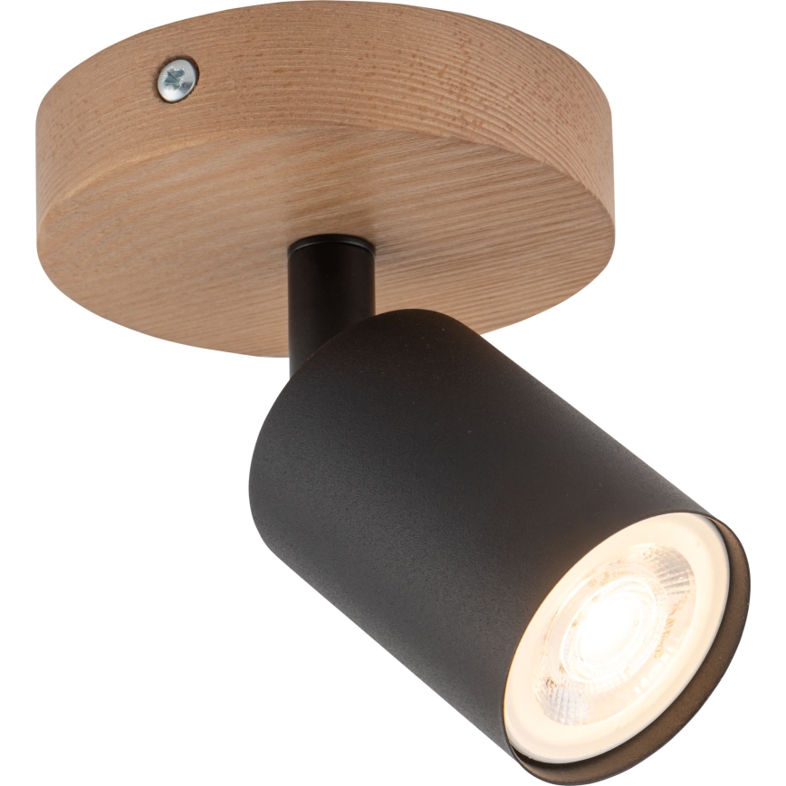 Spotlight TOP WOOD 1xGU10/10W/230V schwarz/Holz