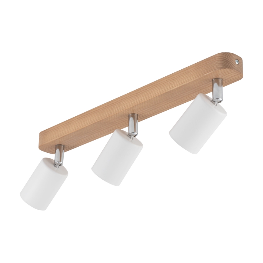 Spotlight TOP WOOD 3xGU10/10W/230V weiß/Holz