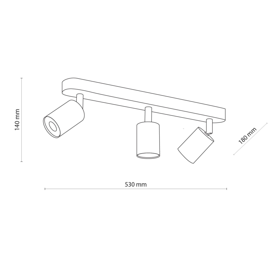 Spotlight TOP WOOD 3xGU10/10W/230V weiß/Holz