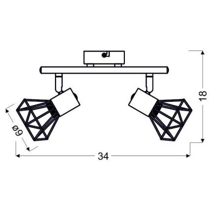 Spotlight VERVE 2xE14/40W/230V