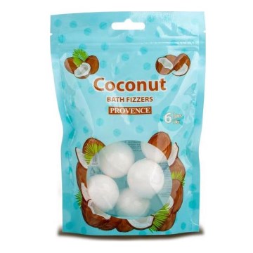 Sprudelbadekugel PROVENCE 6 Stück Kokos
