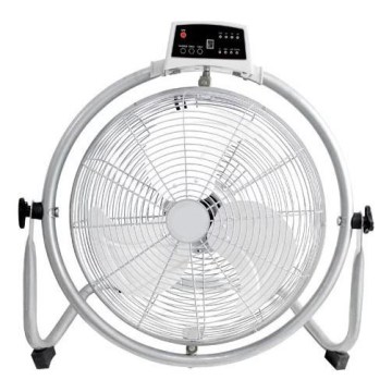 Standventilator 90W/230V Ø 45 cm silber + Fernbedienung