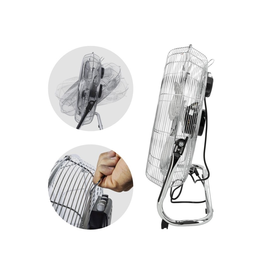Standventilator VIENTO 200 W/230 V glänzender Chrom