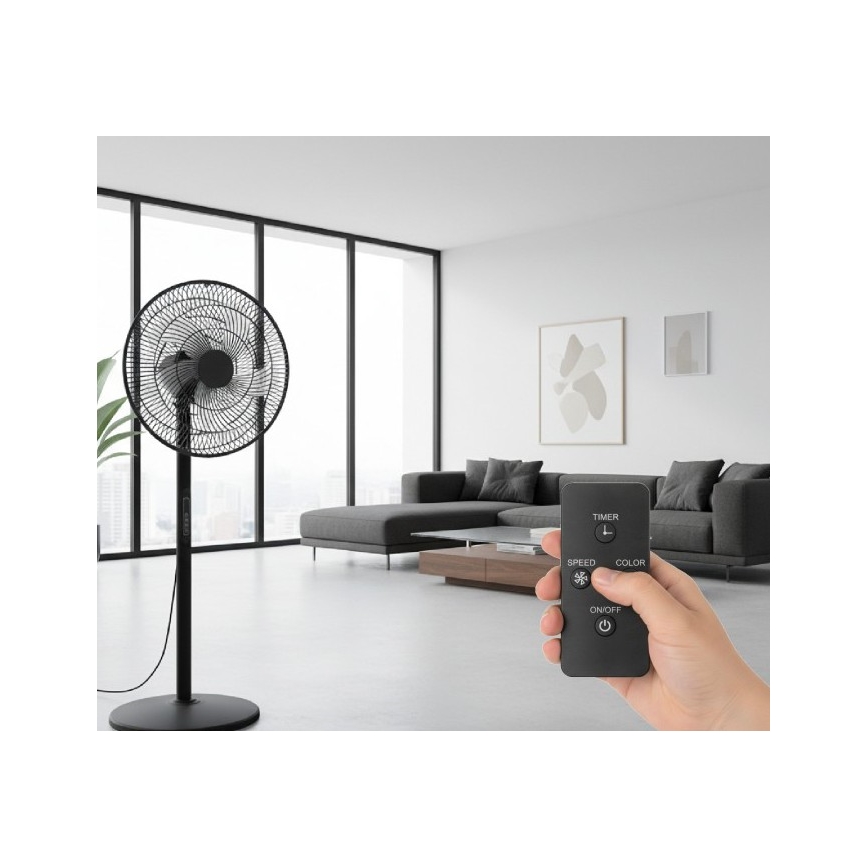Standventilator VIENTO-R 40W/230V schwarz + Fernbedienung