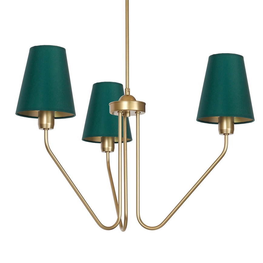 Stange-Kronleuchter  VICTORIA 3xE27/60W/230V grün