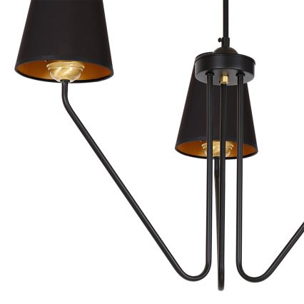 Stange-Kronleuchter  VICTORIA 3xE27/60W/230V schwarz