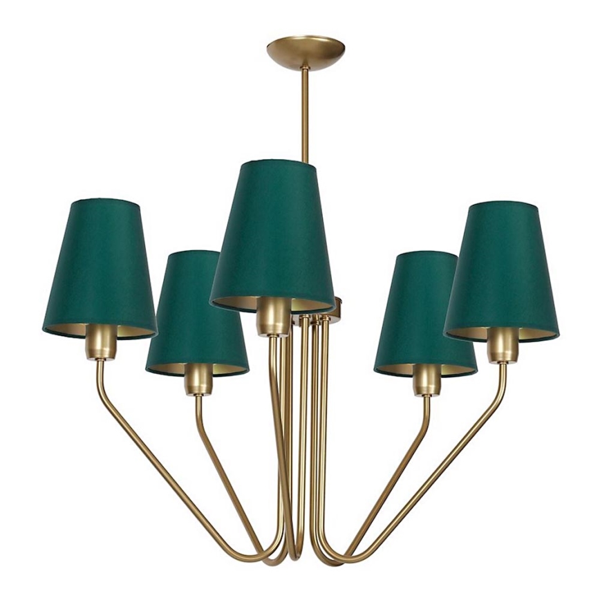Stange-Kronleuchter  VICTORIA 5xE27/60W/230V grün