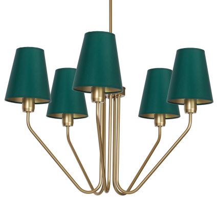 Stange-Kronleuchter  VICTORIA 5xE27/60W/230V grün