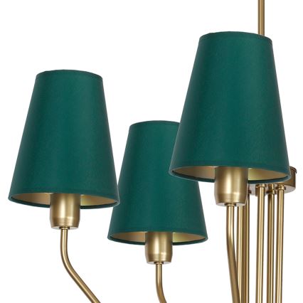 Stange-Kronleuchter  VICTORIA 5xE27/60W/230V grün