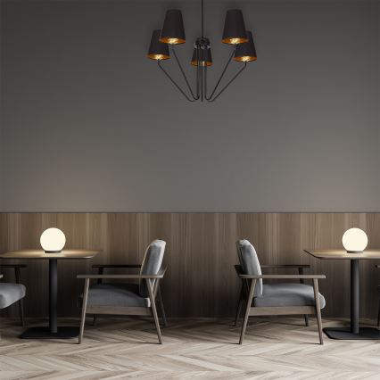 Stange-Kronleuchter  VICTORIA 5xE27/60W/230V schwarz