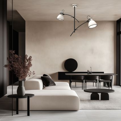 Stangen-Deckenleuchte ZUMBA 2xE27/60W/230V weiß/schwarz