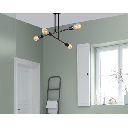 Stangen-Kronleuchter FLOWER 4xE27/40W/230V