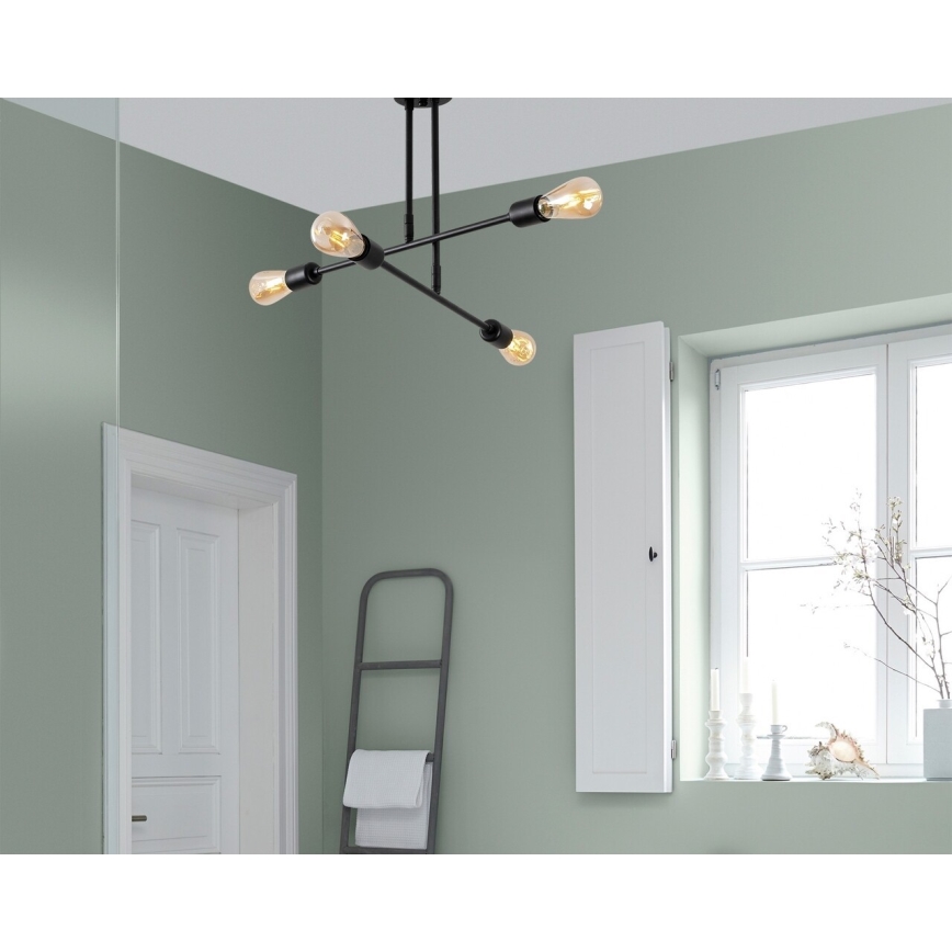 Stangen-Kronleuchter FLOWER 4xE27/40W/230V