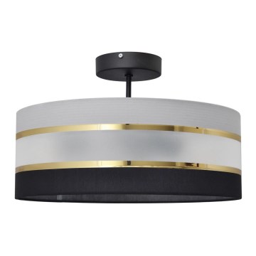 Stangen-Kronleuchter HELEN 3xE27/15W/230V schwarz/grau/gold