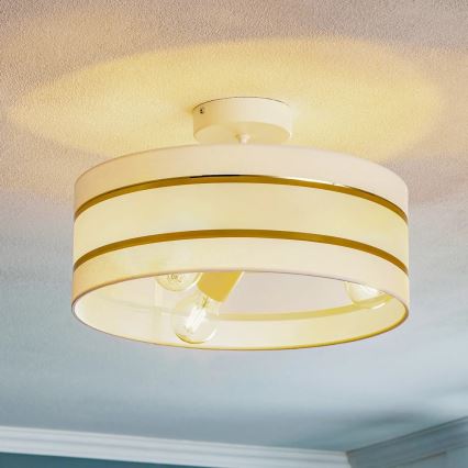 Stangen-Kronleuchter HELEN 3xE27/15W/230V weiß/gold