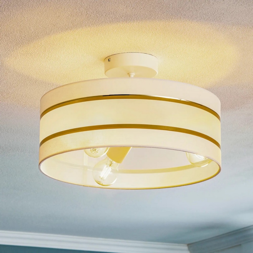 Stangen-Kronleuchter HELEN 3xE27/15W/230V weiß/gold