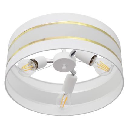 Stangen-Kronleuchter HELEN 3xE27/15W/230V weiß/gold