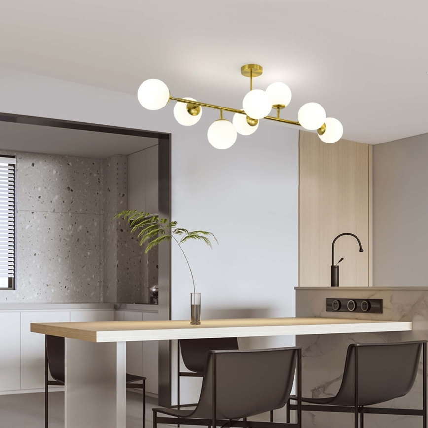 Stangen-Pendelleuchte DORADO 8xE14/40W/230V, goldfarben