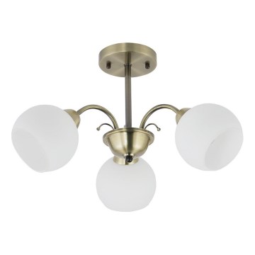 Stangenleuchte NESTOR 3xE27/40W/230V Messing