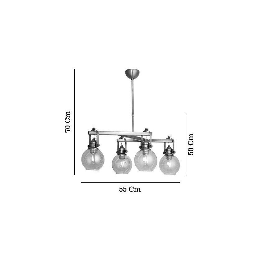 Stangenleuchte POLINO 4xE27/40W/230V, Bronze