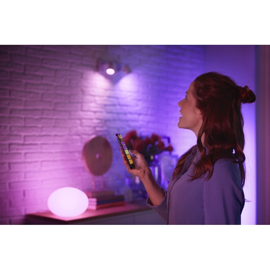 Starter-Set Philips Hue WHITE AND COLOR AMBIANCE 3xGU10/4,2W 2000-6500K + Hue Bridge und Dimmer Switch
