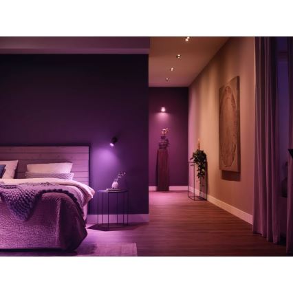 Starter-Set Philips Hue WHITE AND COLOR AMBIANCE 3xGU10/4,2W 2000-6500K + Hue Bridge und Dimmer Switch