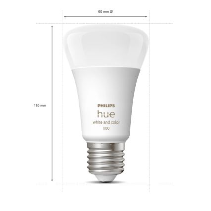 Starter-Set Philips Hue WHITE AND COLOR AMBIANCE 2xE27/9W/230V 2200-6500K + smarte Steckdose und Bridge