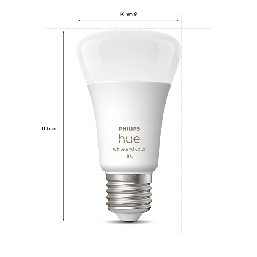 Starter-Set Philips Hue WHITE AND COLOR AMBIANCE 2xE27/9W/230V 2200-6500K + smarte Steckdose und Bridge